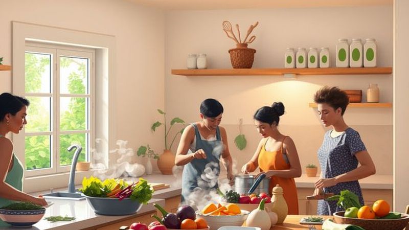 Cocina vibrante y colaborativa