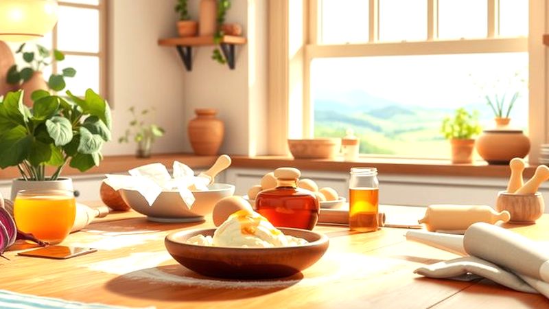 Una cocina cálida muestra creación armoniosa