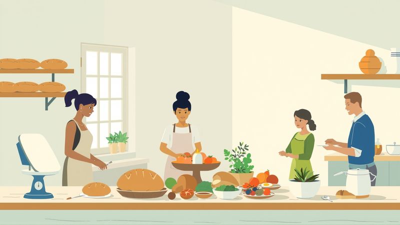 Una cocina cálida celebra la abundancia compartida