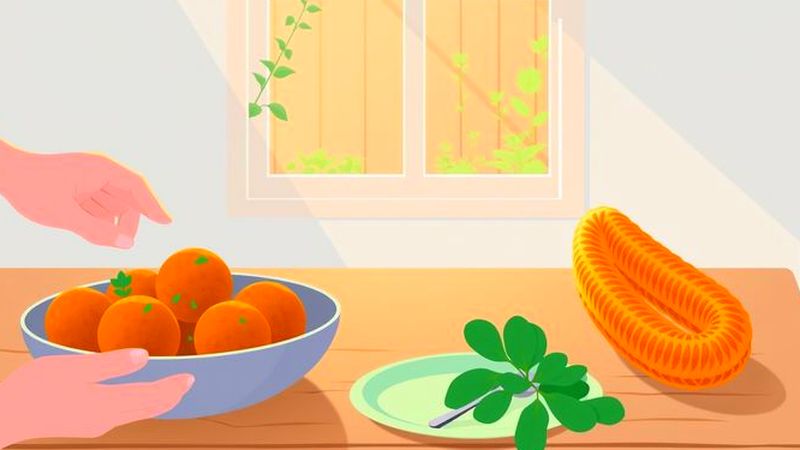 Una cocina acogedora ofrece desayuno relajante