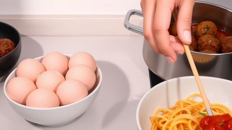 Una cocina cálida exhibe alimentos exquisitos