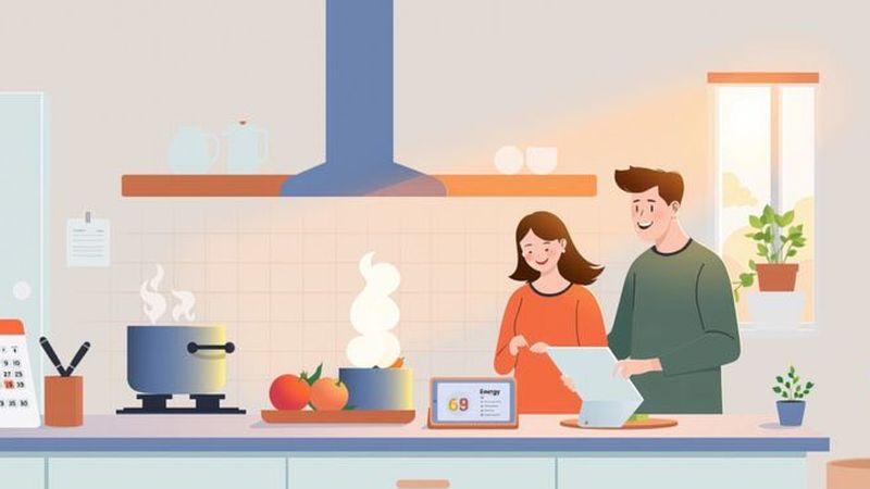 Una cocina cálida refleja actividad familiar y optimismo