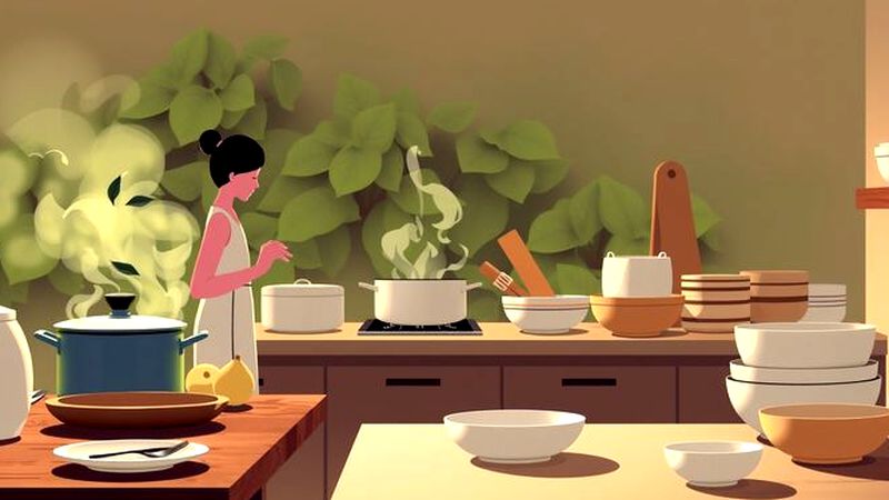 Cocina iluminada