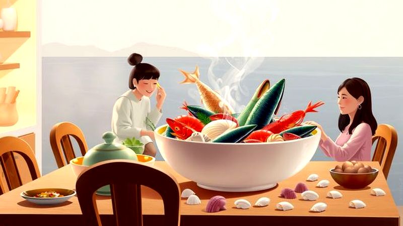 Un banquete sereno y colorido se disfruta