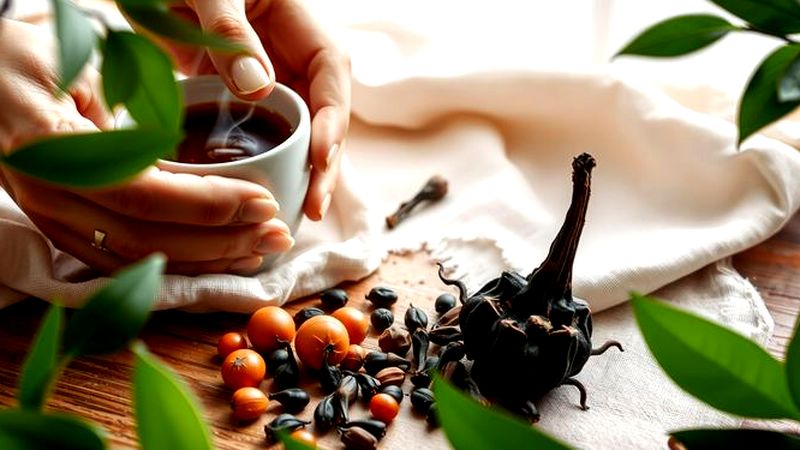 Una escena serena de especias y café