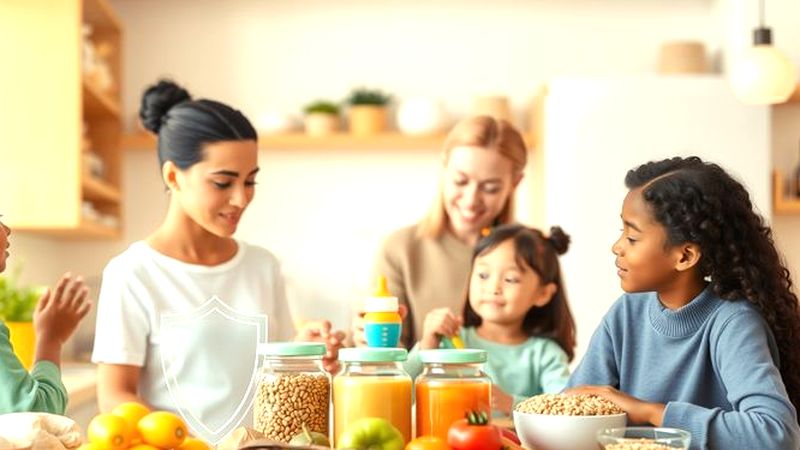 Una familia cuidaba con calma bebé