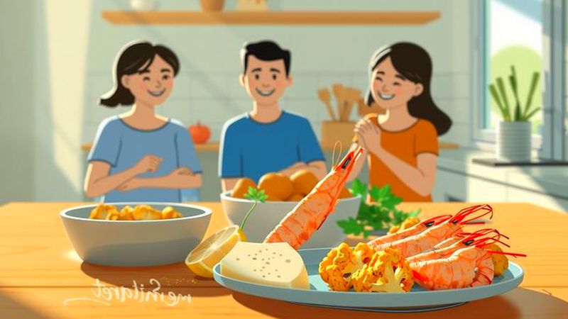 Cocina cálida y acogedora con abundancia
