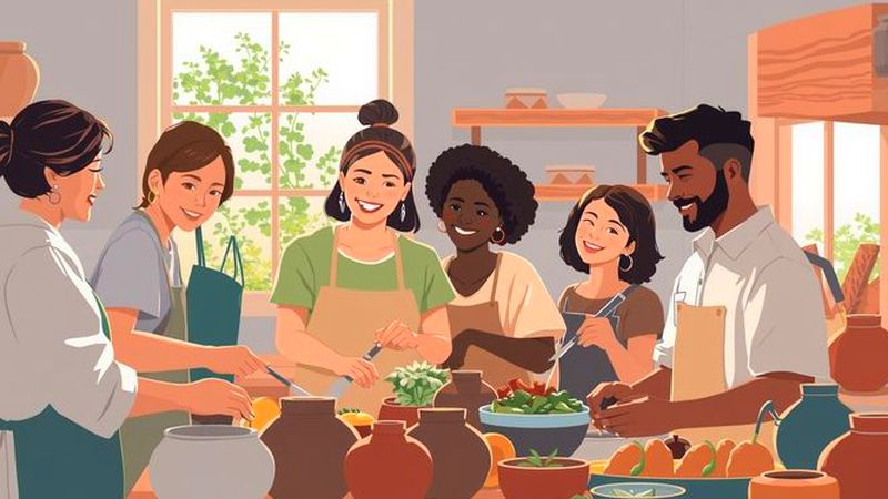 Cocina cálida y alegre