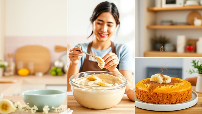 Una mujer crea un pastel delicado