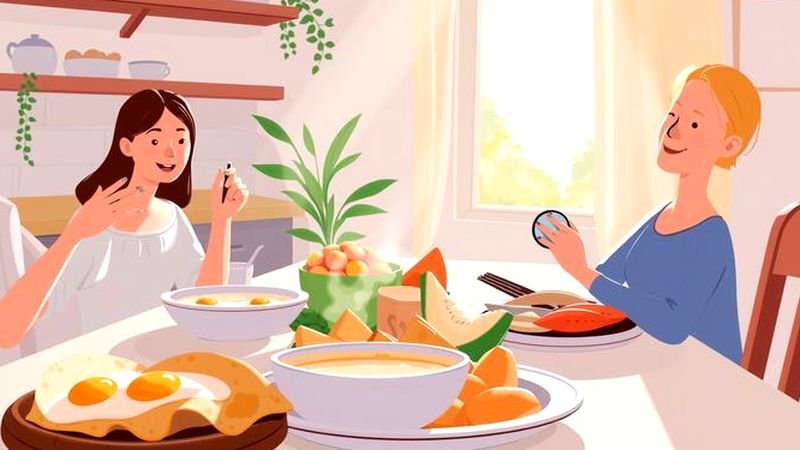 Una comida cálida y serena emerge